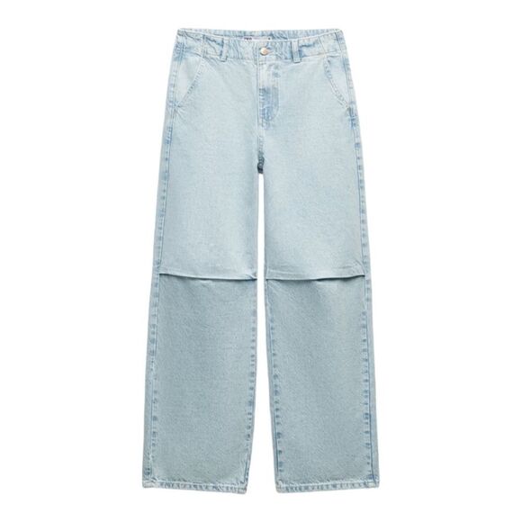 ZARA | Light Blue | MID-RISE Z1975 BALLOON JEANS - Picture 2 of 11